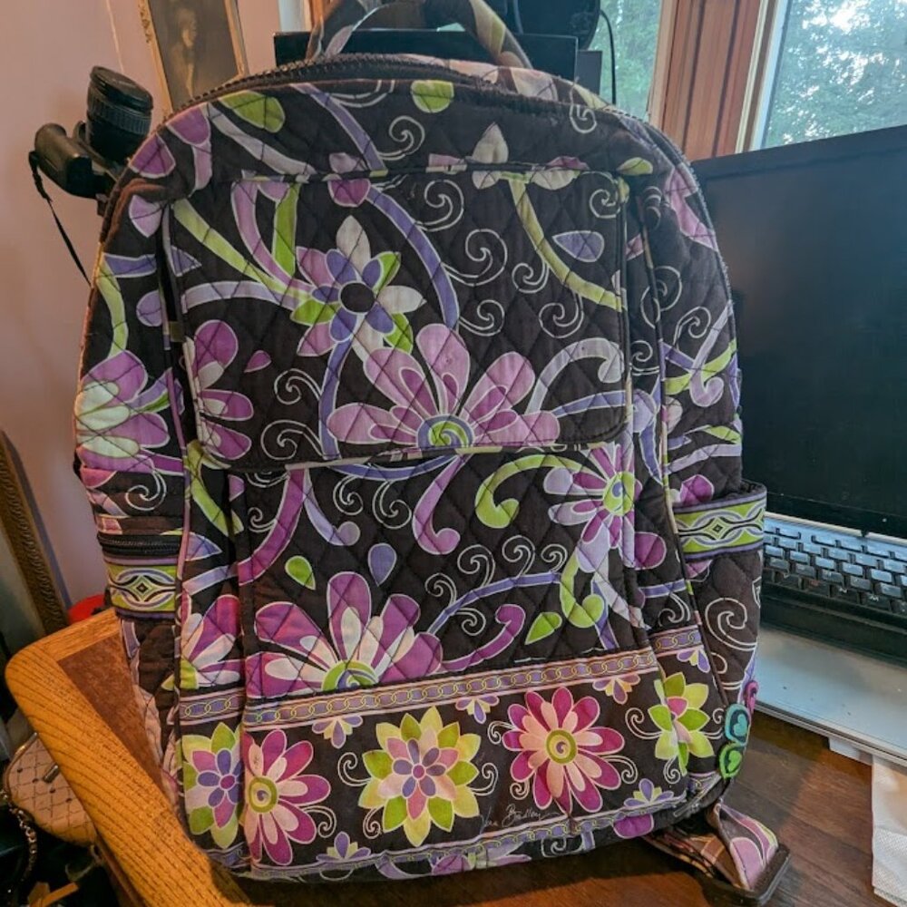 Vera Bradley Floral Quilted Backpack | Purple Punch